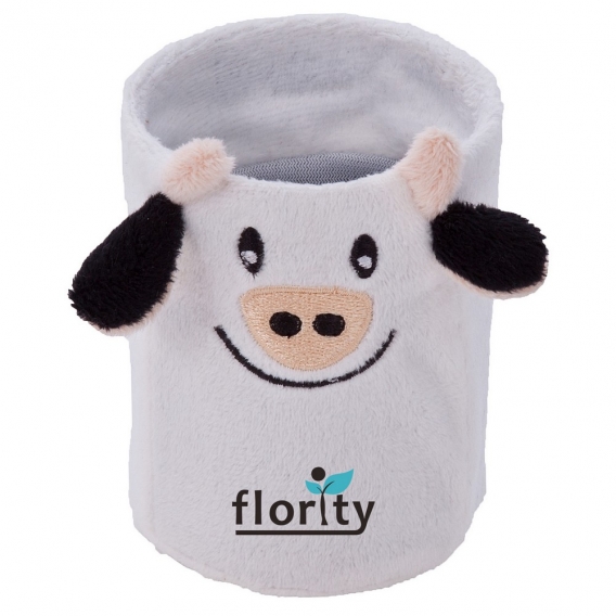 Fancy, pluszowa krowa, kubek, piórnik
