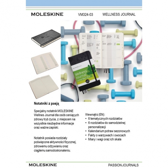 Wellness Journal - specjlany notatnik Moleskine Passion Journal