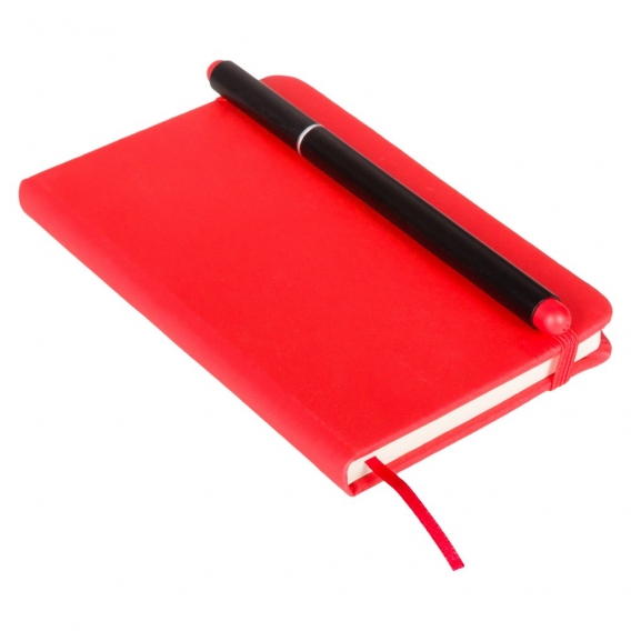 Notatnik ok. A6 z długopisem z zatyczką, touch pen