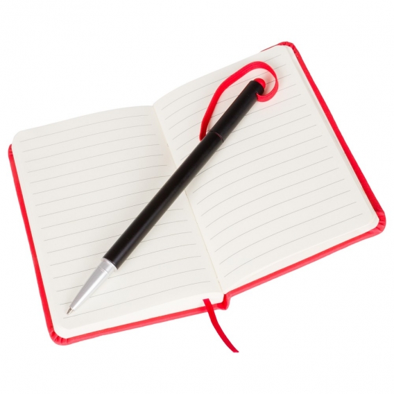 Notatnik ok. A6 z długopisem z zatyczką, touch pen