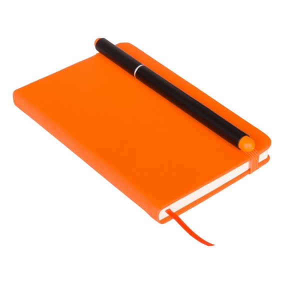 Notatnik ok. A6 z długopisem z zatyczką, touch pen