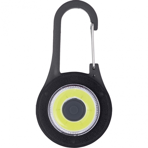 Karabińczyk z lampką COB LED