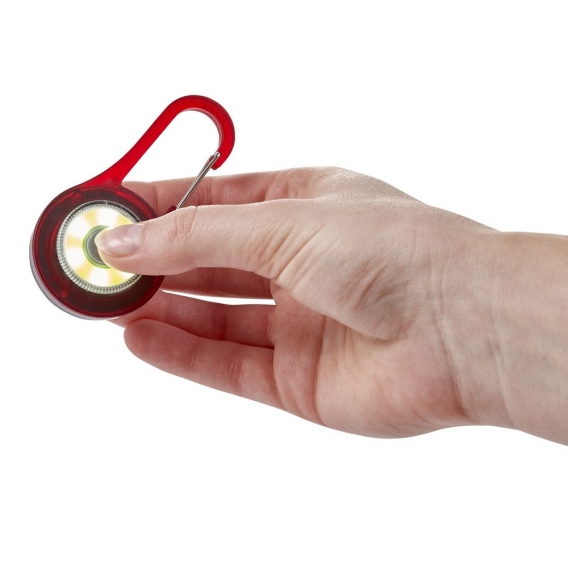 Karabińczyk z lampką COB LED