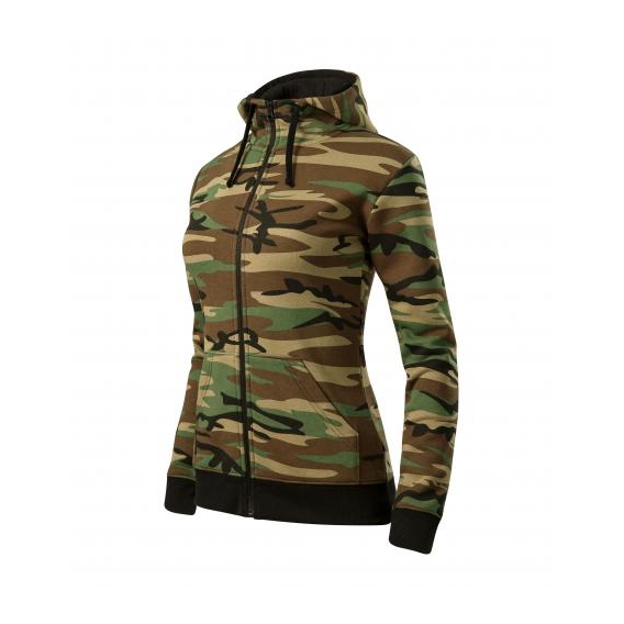Camo Zipper Mikina dámska