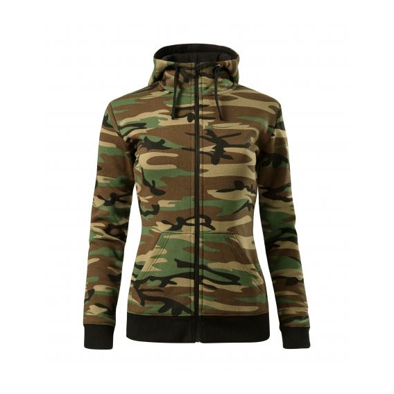 Camo Zipper Mikina dámska