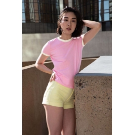 WOMEN'S POLY-COTTON RINGER T-SHIRT