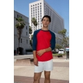 UNISEX POLY-COTTON 3/4 SLEEVE RAGLAN T-SHIRT