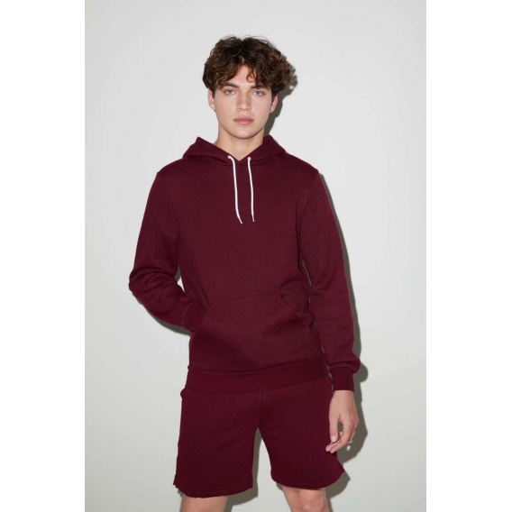 UNISEX MOCK TWIST PULLOVER HOODED SWEATSHIRT