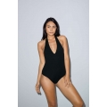 WOMEN'S COTTON SPANDEX HALTER BODYSUIT