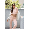 WOMEN'S TRI-BLEND CROPPED HOODIE
