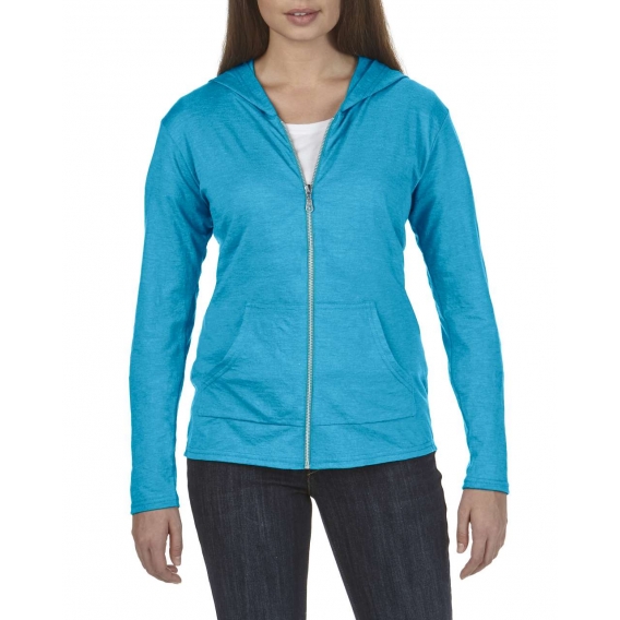 WOMEN'S TRI-BLEND FULL-ZIP HOODED JACKET