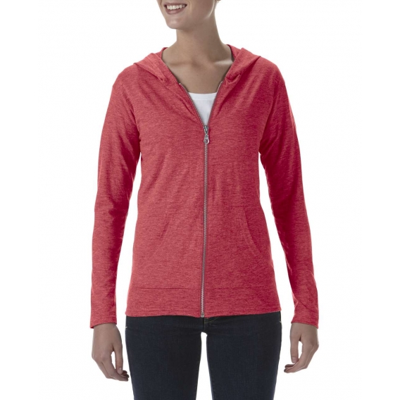 WOMEN'S TRI-BLEND FULL-ZIP HOODED JACKET