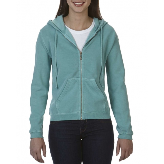 LADIES' FULL ZIP HOODED SWEATSHIRT