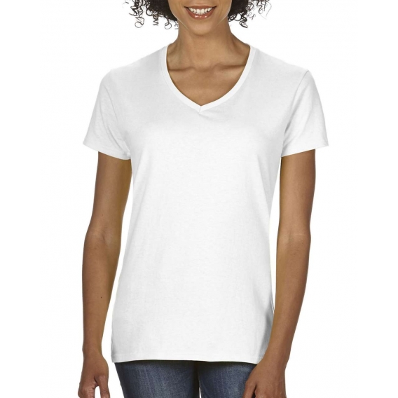 LADIES' MIDWEIGHT V-NECK TEE