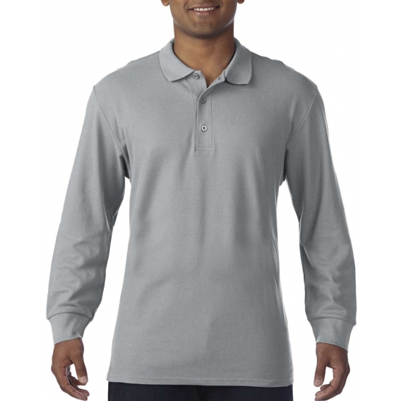 PREMIUM COTTON® ADULT LONG SLEEVE DOUBLE PIQUÉ POLO
