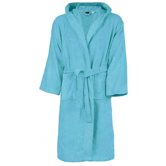 VELOUR HOODED BATHROBE