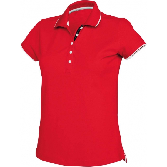 LADIES' SHORT-SLEEVED PIQUÉ KNIT POLO SHIRT