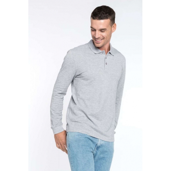 MEN'S LONG-SLEEVED PIQUÉ POLO SHIRT