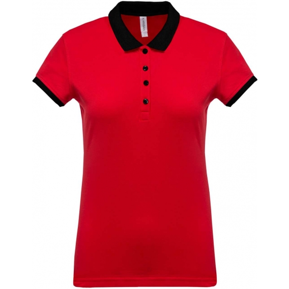 LADIES’ TWO-TONE PIQUÉ POLO SHIRT