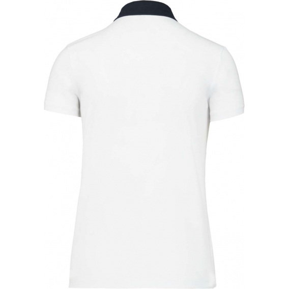 LADIES' TWO-TONE JERSEY POLO SHIRT