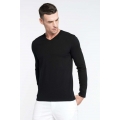 MEN'S LONG SLEEVE V-NECK T-SHIRT