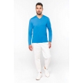 MEN'S LONG-SLEEVED V-NECK T-SHIRT