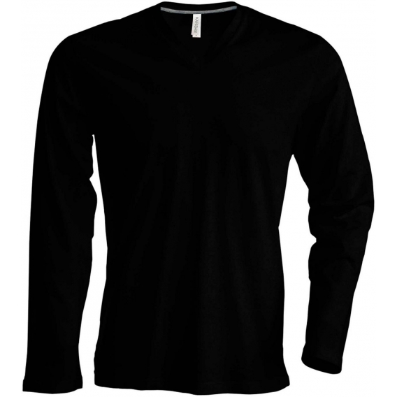 MEN'S LONG-SLEEVED V-NECK T-SHIRT
