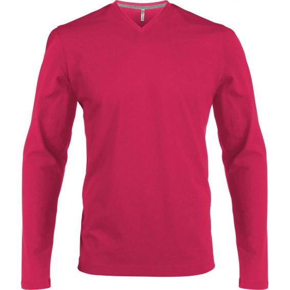 MEN'S LONG-SLEEVED V-NECK T-SHIRT