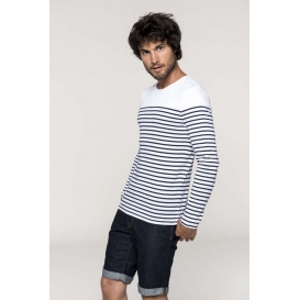 MEN’S LONG-SLEEVED BRETON STRIPE TOP