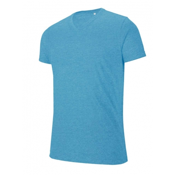 MEN'S V-NECK SHORT-SLEEVED MELANGE T-SHIRT