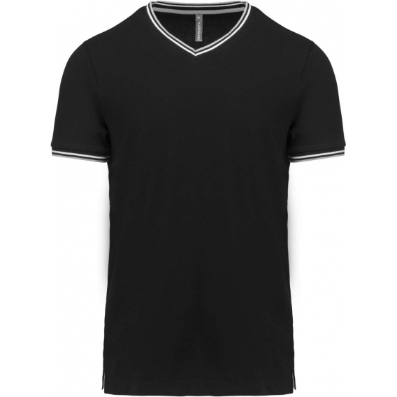 MEN'S PIQUÉ KNIT V-NECK T-SHIRT