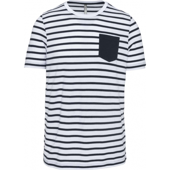STRIPED SHORT SLEEVE SAILOR T-SHIRT WITH POCKET