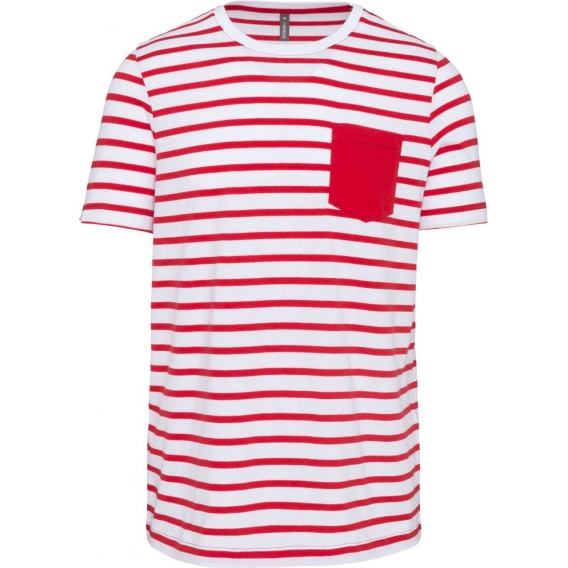 STRIPED SHORT SLEEVE SAILOR T-SHIRT WITH POCKET