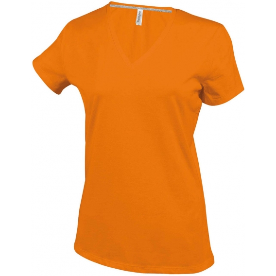 LADIES' SHORT-SLEEVED V-NECK T-SHIRT