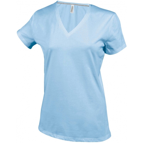 LADIES' SHORT-SLEEVED V-NECK T-SHIRT