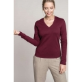 LADIES' LONG-SLEEVED V-NECK T-SHIRT