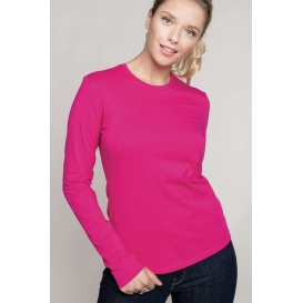 LADIES' LONG-SLEEVED CREW NECK T-SHIRT