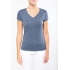 LADIES' V-NECK SHORT SLEEVE MELANGE T-SHIRT