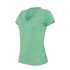 LADIES' V-NECK SHORT SLEEVE MELANGE T-SHIRT