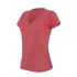 LADIES' V-NECK SHORT SLEEVE MELANGE T-SHIRT