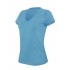 LADIES' V-NECK SHORT SLEEVE MELANGE T-SHIRT