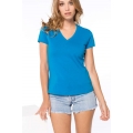 LADIES' SHORT-SLEEVED V-NECK T-SHIRT
