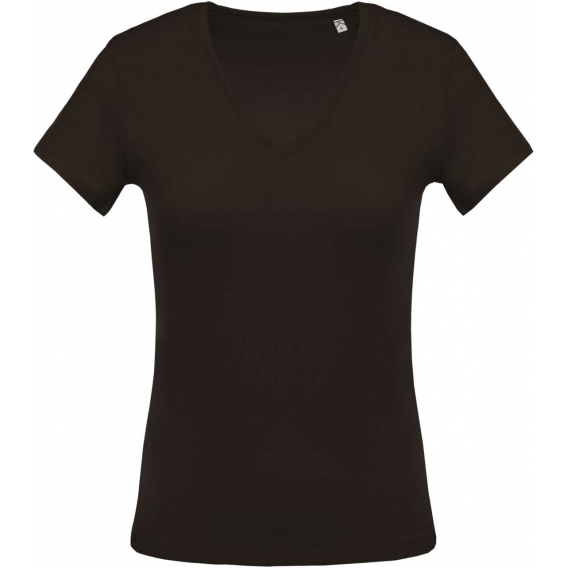 LADIES' SHORT-SLEEVED V-NECK T-SHIRT
