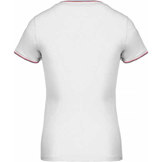 LADIES' PIQUÉ KNIT V-NECK T-SHIRT