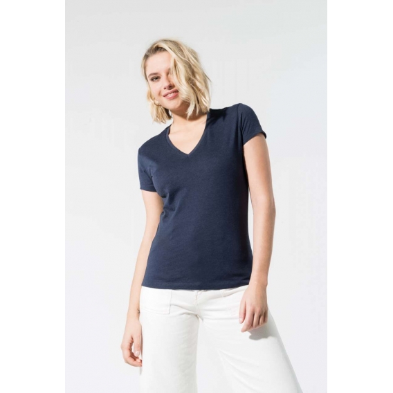 LADIES’ ORGANIC COTTON V-NECK T-SHIRT