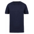 MEN'S SHORT-SLEEVED ORGANIC T-SHIRT WITH RAW EDGE NECKLINE