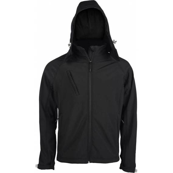 MEN'S DETACHABLE HOODED SOFTSHELL JACKET