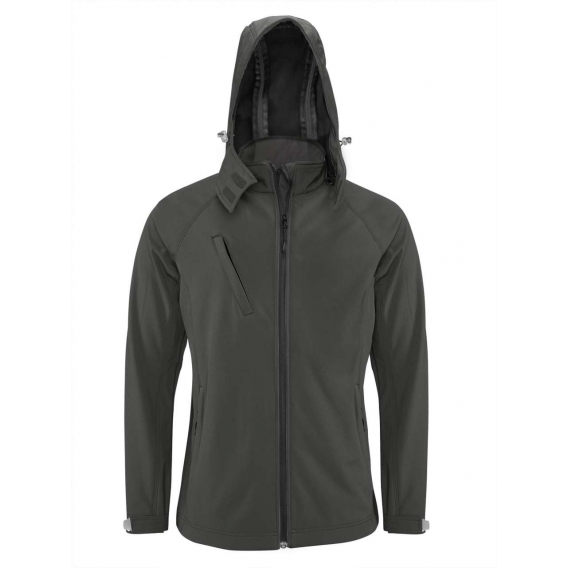 MEN'S DETACHABLE HOODED SOFTSHELL JACKET