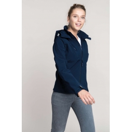 LADIES' DETACHABLE HOODED SOFTSHELL JACKET