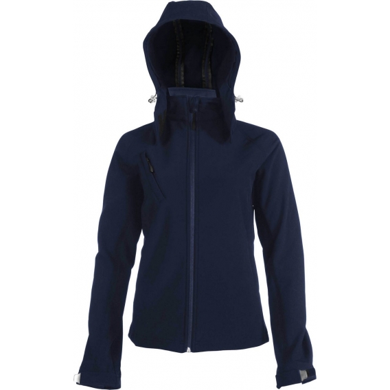 LADIES' DETACHABLE HOODED SOFTSHELL JACKET